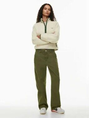 Aritzia TNA Greenwich Pant High-waisted Carpenter Twill Pants GD Fatigue #A1982